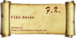 Fikó Kevin névjegykártya