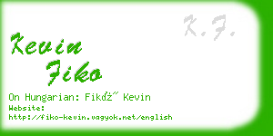 kevin fiko business card